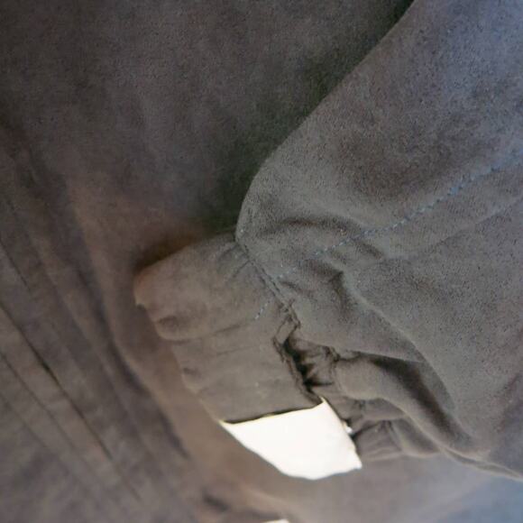 VINTAGE *NWT* KENPO Suede Jacket Size M Men Lined Zipper Hunter Green 90s Y2K - Picture 8 of 16